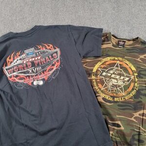 PBR World Finals Shirt Mens L Professional Bull Riders Rodeo Tee 2011 Camo LOT 2
